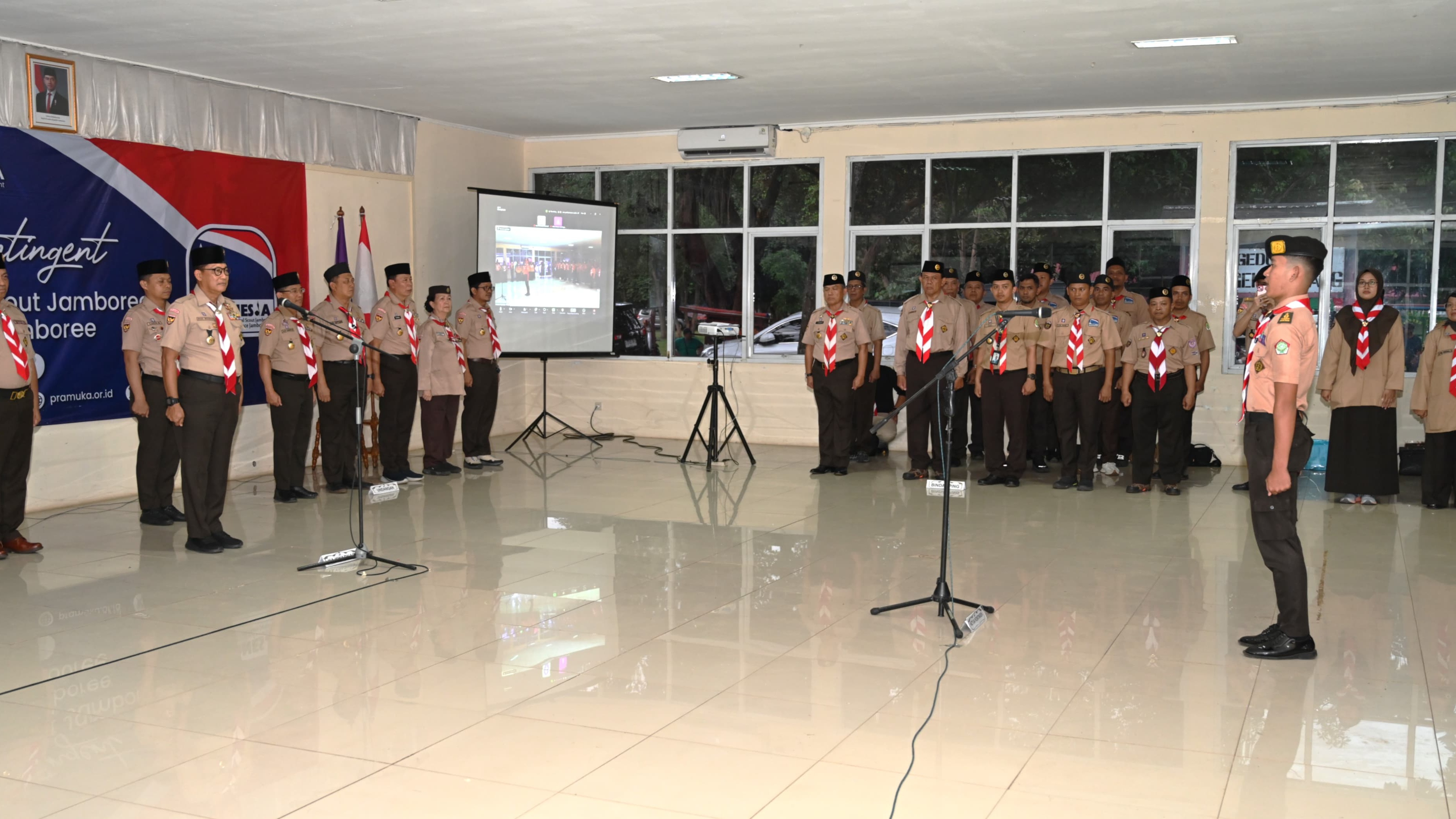 Kwarnas Lepas Kontingen Indonesia: Penegak SAKO Al Irsyad Jadi Pemimpin Upacara